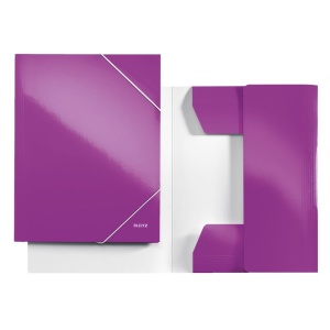 Mapa de carton, cu elastic, A4, mov, LEITZ WOW - Img 2