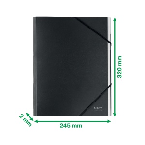 Mapa de carton plastifiat, cu 6 separatoare, A4, negru, LEITZ RECYCLE - Img 4