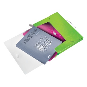 Mapa de plastic, cu burduf 30mm, verde, LEITZ WOW Jumbo - Img 3