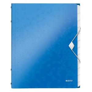 Mapa plastic cu 12 separatoare, A4, 200 coli, albastru, LEITZ WOW