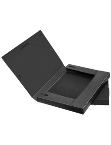 Mapa plastic cu elastic, A4, burduf 30 mm, negru, FORPUS
