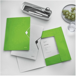 Mapa plastic cu elastic, A4, verde, LEITZ WOW - Img 3