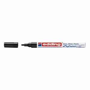 Marker cu vopsea, varf 1-2 mm, negru, EDDING 751