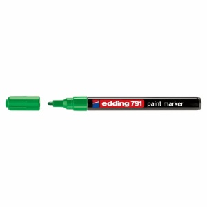 Marker cu vopsea, varf 1-2 mm, verde, EDDING 791