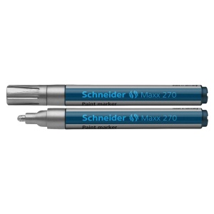 Marker cu vopsea, varf 1-3mm, argintiu, SCHNEIDER Maxx 270