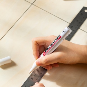 Marker cu vopsea, varf 2.0 mm, alb, DELI U500 - Img 3