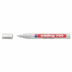 Marker cu vopsea, varf 2-4 mm, alb, EDDING 750