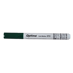 Marker cu vopsea, varf rotund 1-2mm, verde, Optima Paint 3713 - Img 2