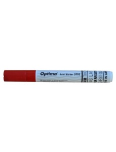 Marker cu vopsea, varf rotund 4.5mm, rosu, Optima 3710 - Img 2