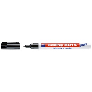 Marker pentru laborator, permanent, 1 mm, negru, EDDING 8014