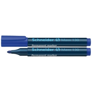 Marker permanent, varf 3mm, albastru, SCHNEIDER Maxx 130