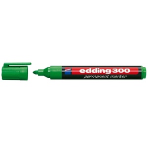 Marker permanent, varf rotund, 1.5-3 mm, verde, EDDING 300