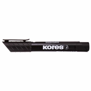 Marker permanent, varf rotund 3mm, negru, KORES