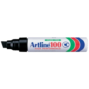 Marker permanent, varf tesit 7-12 mm, negru, ARTLINE 100