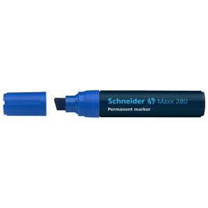 Marker permanent varf tesit, albastru, SCHNEIDER Maxx 280