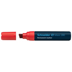 Marker permanent varf tesit, rosu, SCHNEIDER Maxx 280