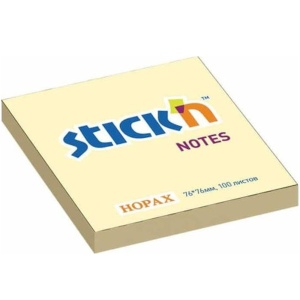 Notes autoadeziv 76x76 mm, 100 file, galben pastel, STICK'N - Img 2