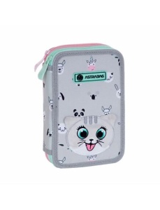 Penar scolar, 2 compartimente, neechipat, colectia Cute Kitty, ASTRA