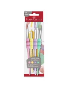 Pensule pictura FABER-CASTELL Soft Touch Pastel, 4 buc/set