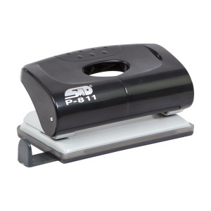 Perforator de birou, 10 coli, plastic, negru, STD P-811