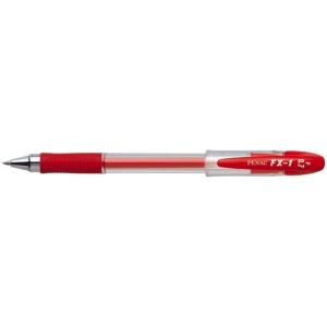 Pix cu gel, varf 0.7 mm, cu grip, rosu, PENAC FX-1