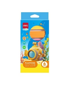 Plastilina 6 culori, 120 g, DELI EH718