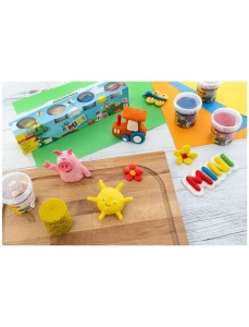 Plastilina modelaj 4 culori, 140gr/culoare, clasic, EBERHARD FABER - Img 2