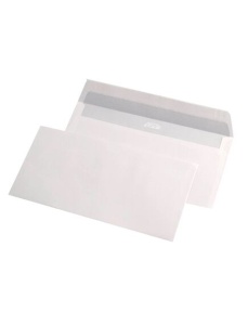 Plic DL siliconic, 110x220 mm, 90 g, 50 buc/set, alb