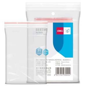 Pungi ziplock, 95 x 70 mm, 100 buc./set, DELI