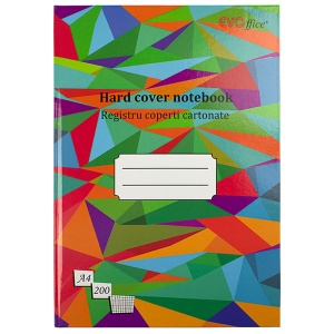 Registru A4, 200 file, coperti cartonate, matematica, EVO