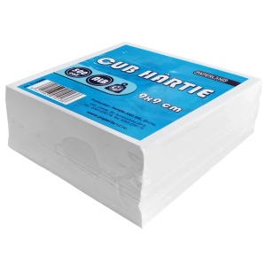 Rezerva cub din hartie alba, 9x9cm, 500 file/set