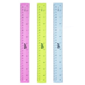 Rigla din plastic, 30 cm, flexibila, DELI