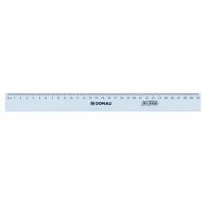 Rigla din plastic, 30 cm, transparent, DONAU