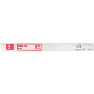 Rigla plastic, 50 cm, transparent, DELI