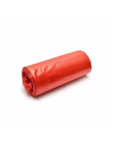 Saci menajeri LDPE, rosu, 35 L, 15 bucati/rola