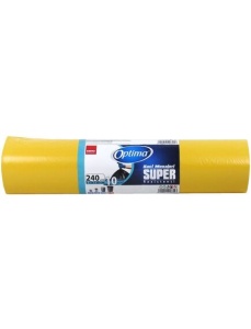 Saci menajeri SANO Optima, 240 L, galben, 10 buc/rola