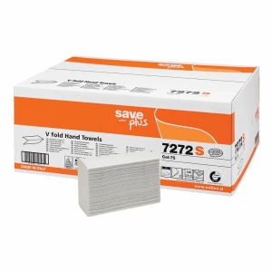 Servetele dispenser in V, 21.5x21 cm, 2 straturi, 200 buc/set, 15 seturi/bax, Save Plus 7272S CELTEX