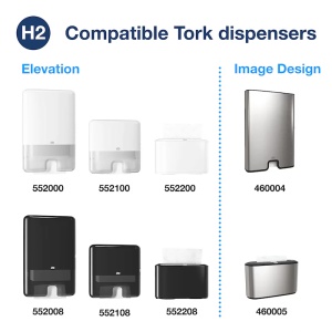 Servetele dispenser in W, 34x21.2 cm, 2 straturi, 100 buc/set, 21 seturi/bax, TORK Xpress Multifold Extra Soft H2 - Img 7