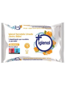 Servetele umede antibacteriene, 60 buc/pachet, IGIENOL - Img 2