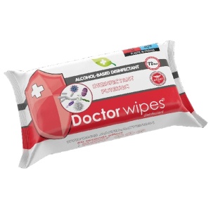 Servetele umede antibacteriene, 72 bucati/pachet, Doctor Wipe's - Img 1