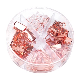 Set accesorii birou, 72 piese, auriu, DELI