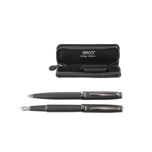 Set cadou stilou si pix metal, negru, SE274 DACO