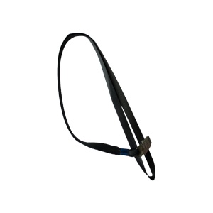 Snur textil pentru ecuson, clips metalic, 100 buc/set - Negru - Img 2