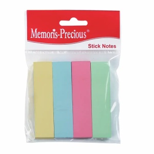 Stick index hartie color 76 x 19 mm, 4 culori, Memoris-Precious