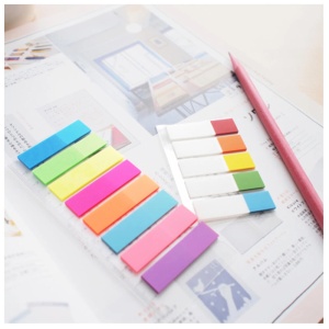 Stick index plastic color 45x12 mm, 8x15 file/set, STICK'N - 8 culori - Img 2