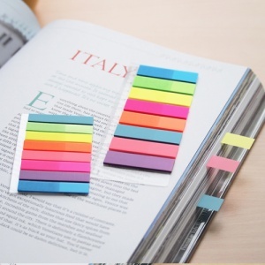 Stick index plastic transparent color, 45x8 mm, 8x20 file/set, STICK'N - Img 2