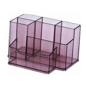 Suport accesorii birou, 6 compartimente, 105x85 mm, fumuriu, KEJEA