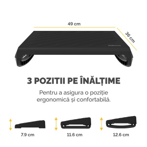 Suport ergonomic pentru picioare, negru, Breyta FELLOWES - Img 2