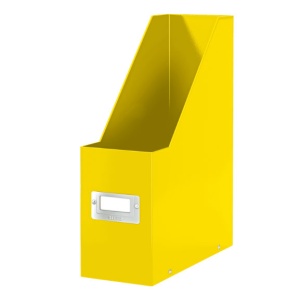Suport vertical din carton laminat, cataloage, galben, LEITZ WOW