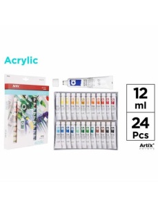 Tempera acuarele 12 ml, 24 tuburi/set, MAIN PAPER